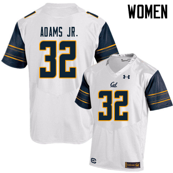 Women #32 Johnny Adams Jr. Cal Bears UA College Football Jerseys Sale-White